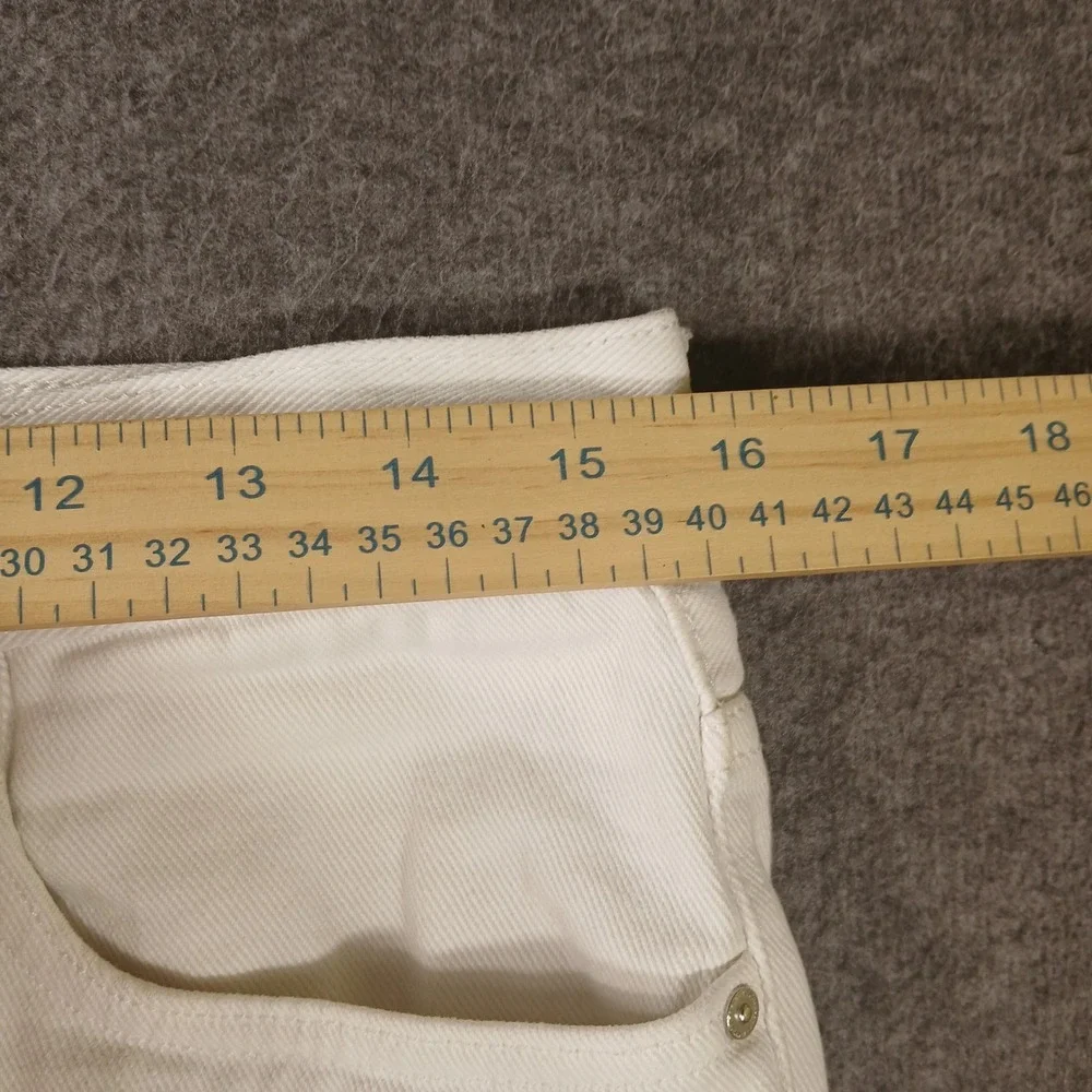 H&M Denim Shorts Mens 30 White Cotton 5-Pocket Twill‎ PN 03988714